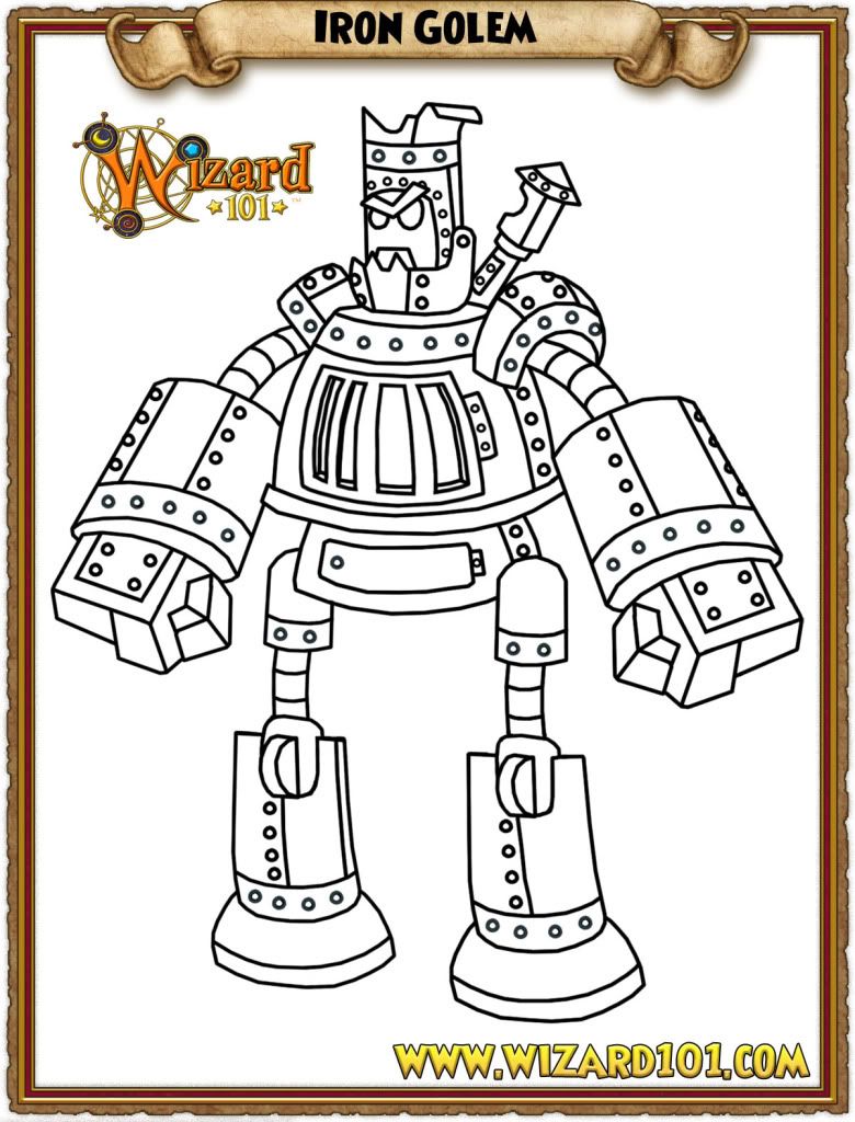 Minecraft Iron Golem Coloring Page Minecraft Iron Golem Coloring Page