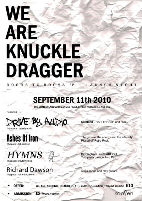 WE ARE KNUCKLE DRAGGER - EP Launch - Cumberland Arms, Newcastle - September 11th