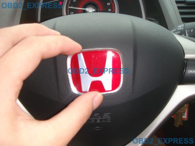 Red honda badge steering wheel #2