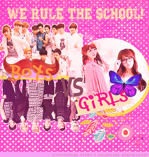 Girls vs Boys - romance schoollife you school exo bap - main story image