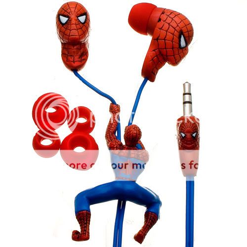new in box earphone for  ipod headphone spiderman n  